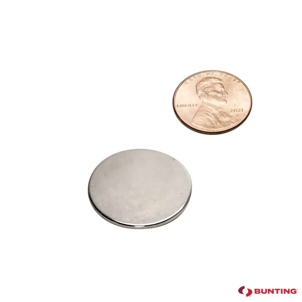 Neodymium Disc Magnets, N52, Plated