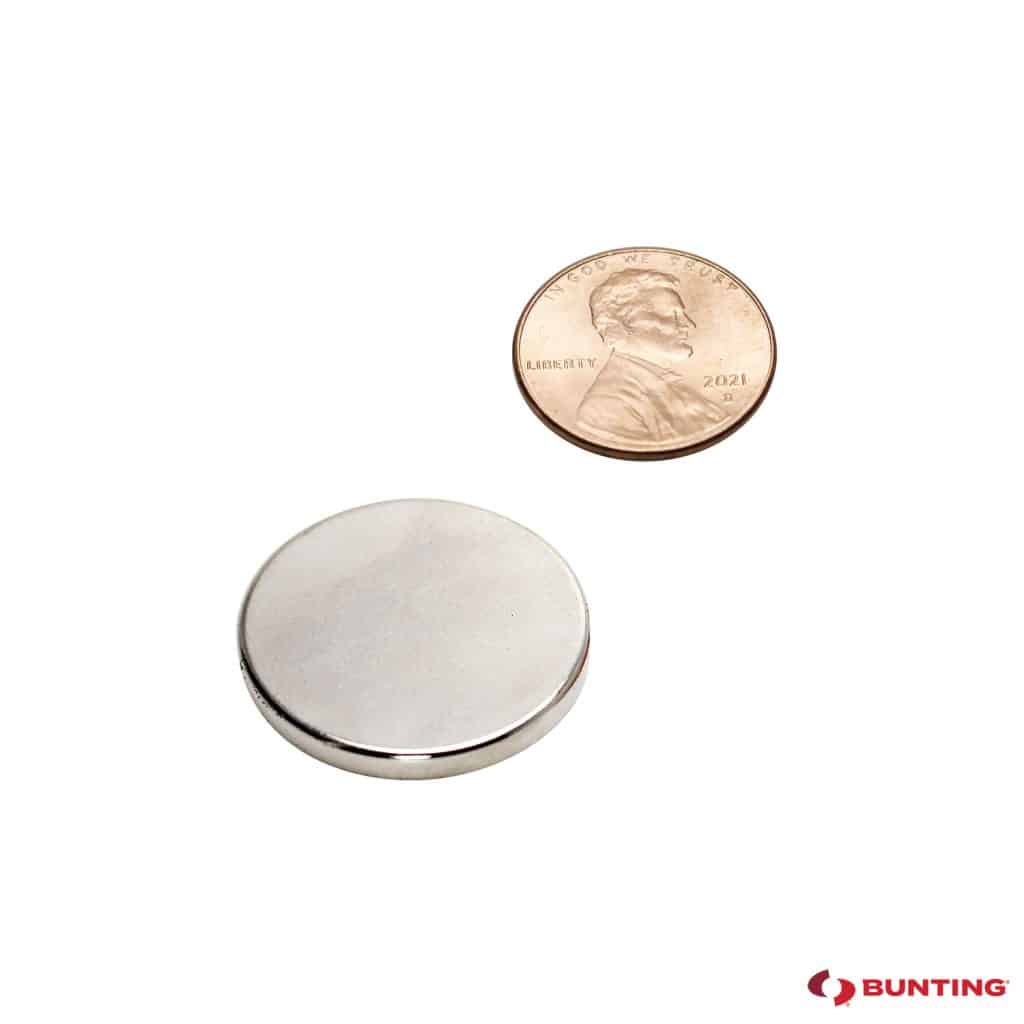 Neodymium Disc Magnets, N52, Plated